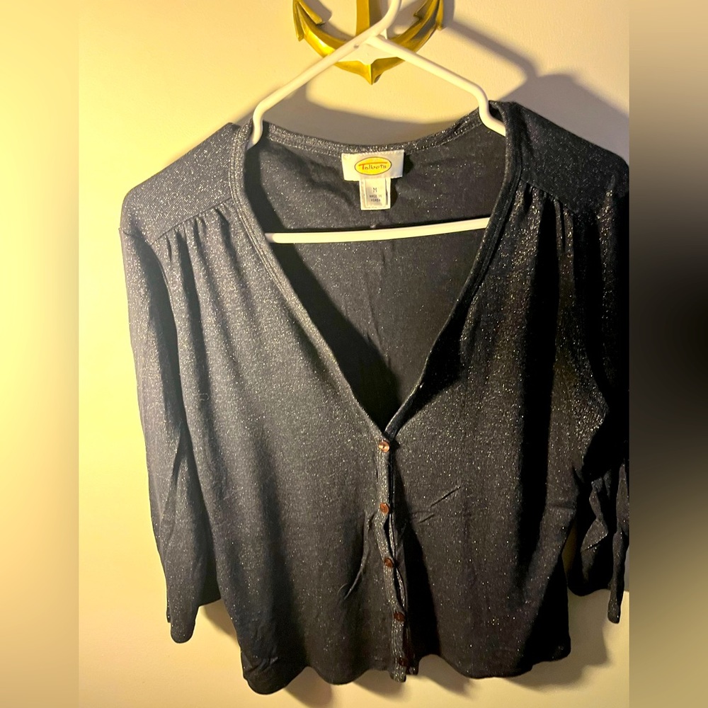 Talbots/Womens/Medium: Black with iridescent silver sparkle.  Lightweight pretty